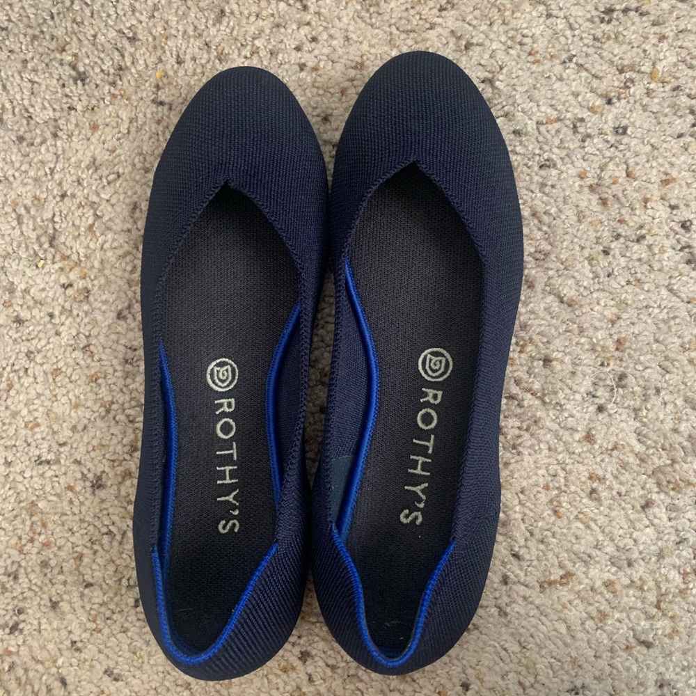 Rothy's Navy Blue Flats Versatile Flats